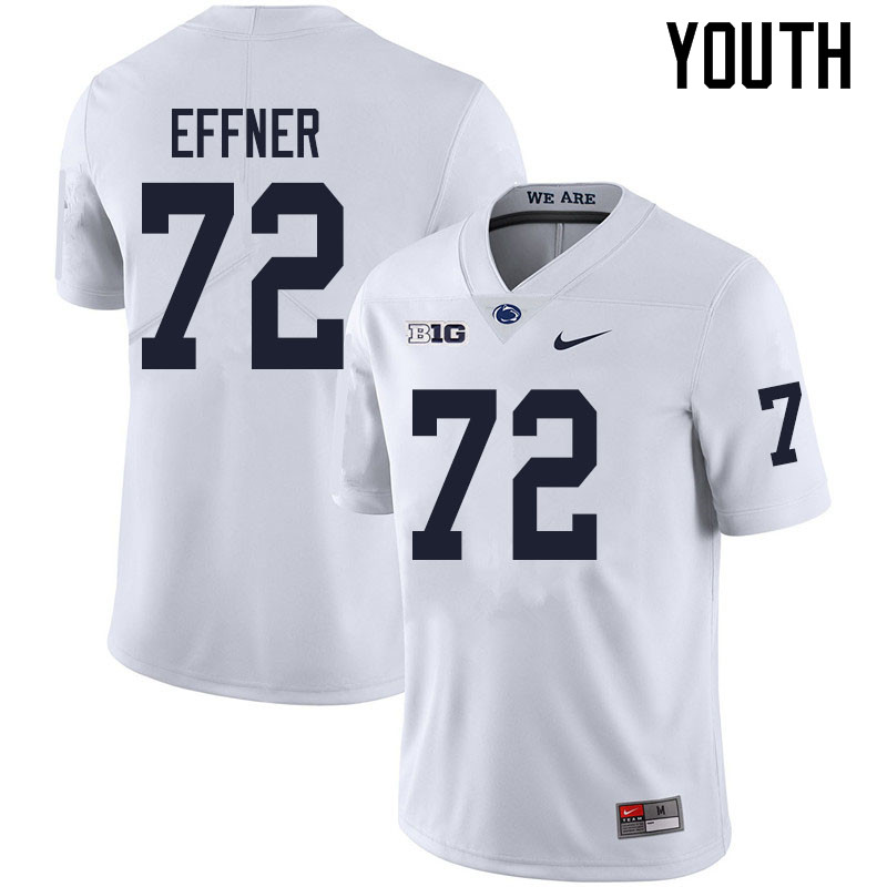 Youth #72 Bryce Effner Penn State Nittany Lions College Football Jerseys Sale-White - Click Image to Close